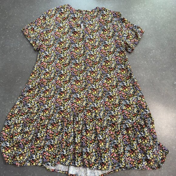 LOFT Black Multicolor Floral Short Sleeve Dress – Size Small - Picture 3 of 11
